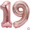 Juland Luftballon Zahl 19. Geburtstag XXL Riesen Folienballon Zahl Rosegold Geburtstag Folienballon Helium Folie Pinke Luftballons für Geburtstag Jubiläum 40 Zoll - Riesenzahlen #19