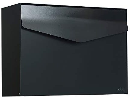 MEFA by Renz Briefkasten Letter 111 (Farbe schwarz, Postkasten mit Sicherheitsschloss, Größe 312x430x178 mm) 111120M