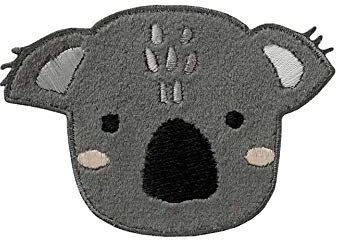 Mono-Quick Bügelbild Aufnäher Patch Applikation zum Aufbügeln Zoo Tiere Koala 7,2 x 5,2 cm
