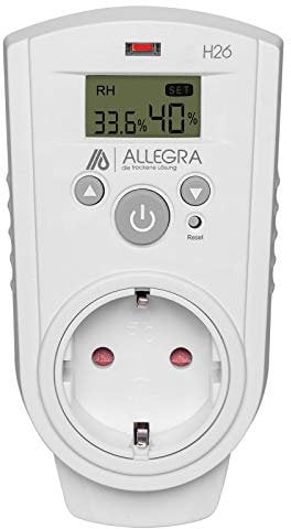 Allegra Hygrostat Stecksdose Steckdosenhygrostat Feuchteregler Hygrometer Controller Temperaturregler Luftentfeuchter Luftbefeuchter (H26)