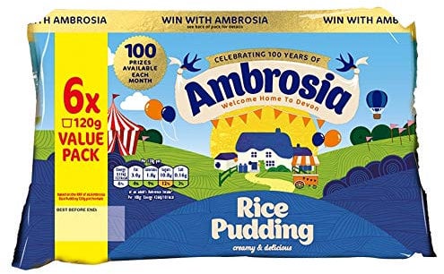 Ambrosia Rice Pudding, 6 x 120g