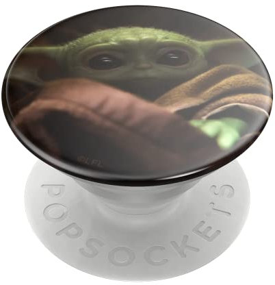 PopSockets PopGrip - Ausziehbarer Sockel und Griff für Smartphones und Tablets mit einem Austauschbarem Top - The Child (Baby Yoda)