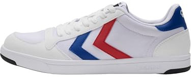 hummel Unisex Stadil Light Canvas Sneaker Sneaker, White Blue Red 208 263 9253, 39 EU