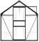 vidaXL Gewächshaus mit Fundamentrahmen Garten Treibhaus Pflanzenhaus Frühbeet Gartenhaus Tomatenhaus Anthrazit Aluminium Polycarbonat 9,31 m³