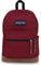 JanSport Rucksack für Schule, Reisen, Arbeit oder Laptop, mit Wildleder-Unterseite und Tasche für Wasserflaschen., Russet Red,