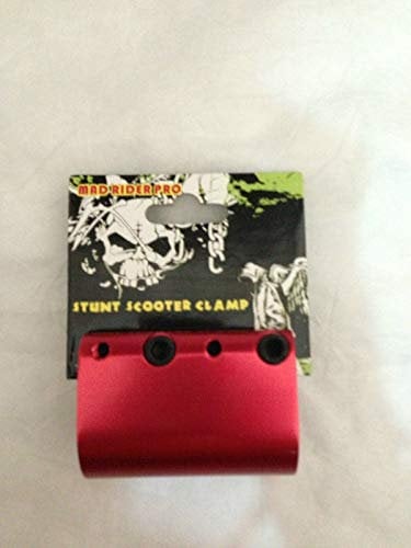 toysrex Stunt Scooter Clamps 4 BOLTS With SHIM, VERY STRONG BUILD (RED)