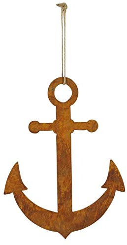 Rostalgie Edelrost Anker 30 x 22 cm zum Hängen Maritim Dekoration Garten