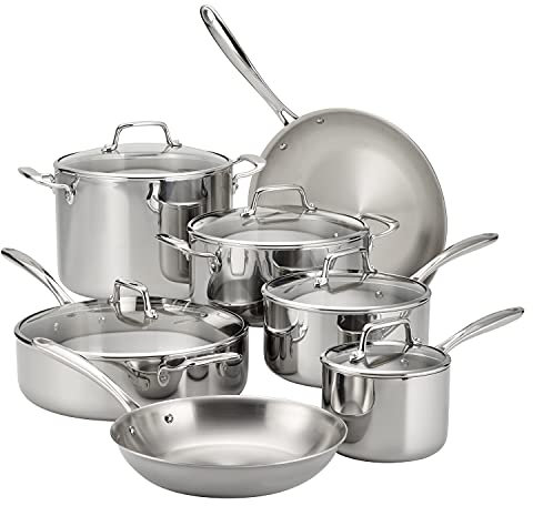 Tramontina Cookware Set Tri-Ply Clad (12-Piece) 80116/1012DS