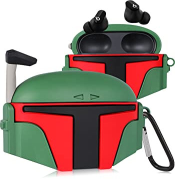 Jowhep Case for Beats Studio Buds Cartoon 3D Design Cute Silicone Cover Fashion Kawaii Funny Cool Fun Unique Wireless Powerbeats Cases for Beats Earbuds Headphones for Girls Boys Teen Green Warrior