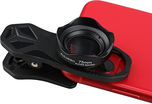 75 mm Makro-Objektiv für iPhone 16, 15, 14, 13 Pro Max, Samsung, Moto Google TCL Android-Handy, Detailkameraobjektiv mit Clip, Nahaufnahmen