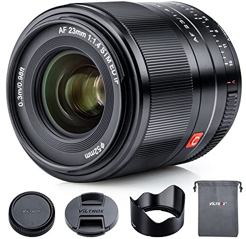 VILTROX Obiettivo di messa a fuoco automatica F1.4 STM XF da 23 mm a messa a fuoco fissa compatibile per fotocamera Fujifilm Fuji X-mount X-T3 X-H1 X20 X-T30 X-T20 X-T100 X-Pro2
