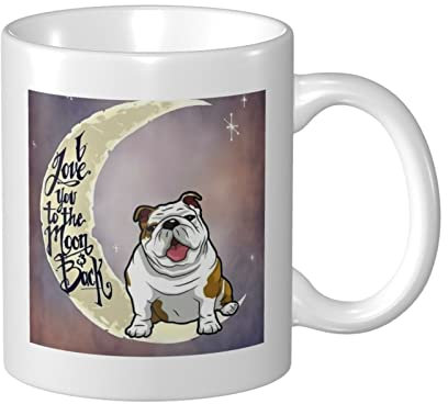 Grande tasse à café en céramique avec bouledogue anglais, grande tasse à thé pour le bureau et la maison, 328,9 g, cadeau pour homme et femme