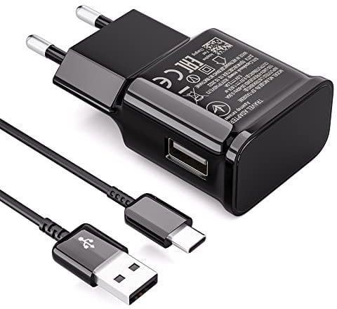 Chargeur avec Câble de Charge USB de Type C Chargeur Rapide Pour Samsung Galaxy S8 S8+ S9 Plus S9+ S10 S10 Plus S10e A50 A40 A30, Chargeur Rapide de Rechange D'origine Chargeur de Téléphone Portable