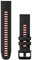 Cinturino Originale Garmin, 22mm, QuickFit, Silicone, Black & Flame Red (stile Garmin epix 2 Pro)