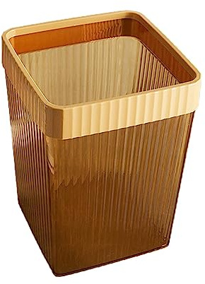 predolo Mülleimer, Desktop-Papierkorb, langlebig, Dickes Material, Multifunktionsbehälter, quadratischer Mülleimer für Hotel, Büro, Küche, Badezimmer, Orange