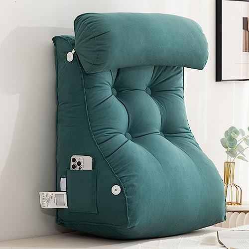 AMZZHAO Reading Pillow,Lumbar Support Cushion,Back Rest Support Pillow,Back Cushion Reading Pillow Bed Wedge,Perfect For Sitting Up In Bed Reading,Relaxing And Watching TV