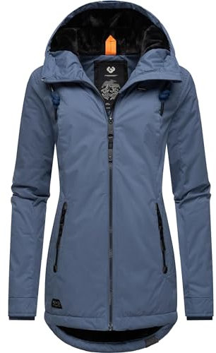 Ragwear Damen warme Winterjacke kurz wasserdicht mit Kapuze Zuzka Winter Indigo Blue23 Gr. 3XL