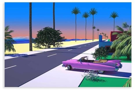 AAVEDA Hiroshi Nagai 1 Leinwand-Poster, Wandkunst, Dekordruck, Bild Gemälde für Wohnzimmer, Schlafzimmer, Dekoration, ungerahmt, 50 x 75 cm