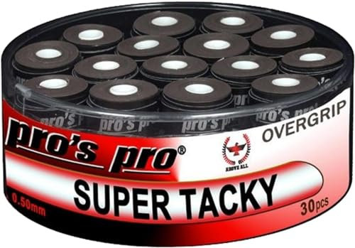 Generisch 30 Overgrip Super Tacky Plus Tape Tennis Griffbänder schwarz