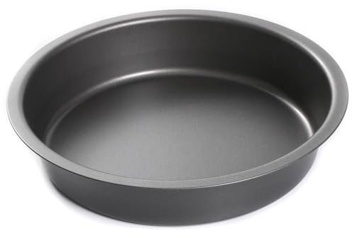 BirnePower Backblech Backofenform Bratform Kuchenblech Auflaufform Antihaft Schicht Bräter Form 26 cm Rund Grau