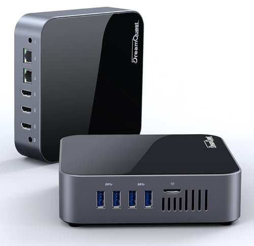DreamQuest Mini PC Intel 12th Gen N95 Mini PC mit 16GB RAM 512GB M.2 SSD, LAN 1000M/USB3.2/BT4.2/WiFi 5/4k HDMI, Gigabit Ports für Business Home Office