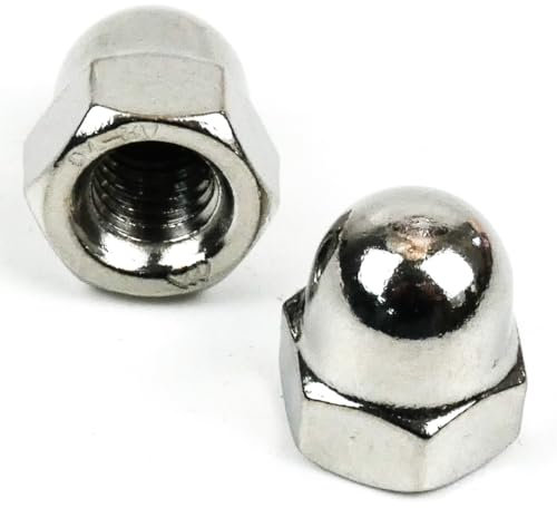 DAUMLINK® Dado per cappello, alta forma DIN 1587, materiale in acciaio inox V2A (25 pezzi) (sim. UNI 5721) per l'ottica delle viti e contro lesioni, sporco e danni (M5)