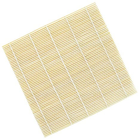 Asukohu Rouleau de poulet à la main pour cuisine - Outil japonais pour sushis - Rouleau à sushi en bambou - Tapis à rouler carré en bambou