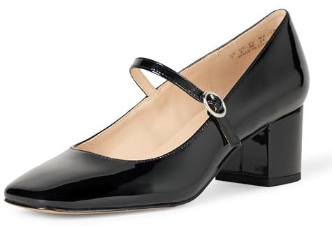 The Drop Damen Aoki Mary Jane mit Absatz, Schwarz, Größe 40