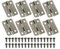PATIKIL Petites Charnières Bout 24mm, 8 Pcs Mini Charnière avec Vis pour Boîtes à Bijoux en Bois, Portes de Tiroir d'Armoire, Portail, Brun