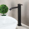 XGFXGF Robinet Eau Froide Cascade À Levier Unique Robinet Lavabo Haut en Acier Inoxydable, Noir