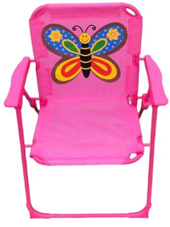 Amagogo Klappstuhl für Kinder, tragbarer Campingstuhl, rutschfest, Angelstuhl, Strandstuhl, Sitz für Camp Park, Picknicks, Rucksackreisen, Wandern, ROSA