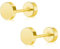DE Titan Damen flach zurück Ohrstecker Frauen hypoallergene Ohrringe für empfindliche Ohren einfach klassisch 4mm flach Ohrstecker perfekt für Helix Tragus Knorpel (Gold, 5MM)