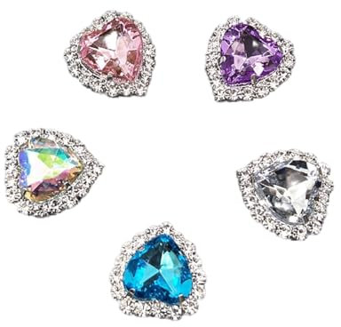 LUMoony Cordones Charms 10 piezas 5 colores cordones Charms con strass zapato colorido hebilla DIY brillante zapatillas zapatillas clip clip zapatos accesorios hebillas para zapatos con joyas