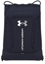 Under Armour UA Hustle Sackpack - Midnight Navy/Midnight Navy/Metallic Silver - OSFM, Midnight Navy Midnight Navy Midnight Navy Metallic Silver, One Size