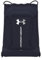 Under Armour UA Hustle Sackpack - Midnight Navy/Midnight Navy/Metallic Silver - OSFM, Midnight Navy Midnight Navy Midnight Navy Metallic Silver, One Size
