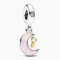 NUNUYAYA Damen Charm Anhänger für Armband 925 Sterling Silber Moon Key Dangle Charms Beads passend für Armband Halskette,Charm Anhänger für Europäischen Armbänder Frauen Mädchen