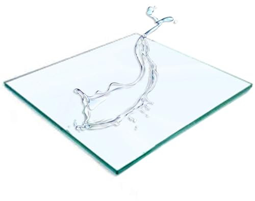 Tischplatte aus gehärtetem Glas quadratisch Schreibtischplatte, Stabile Esstisch, Schreibtisch, Bürotischplatte(90x90cm)