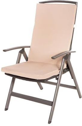 4er Set Sitzkissen für Gartenstuhl, Gartenstuhlauflage, Stuhlkissen Hochlehner, 4er Set Stuhlkissen (BEIGE)