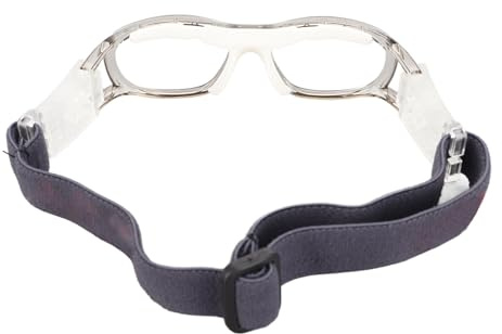 Lacrosse-Brille, Kinderbrille mit Verstellbarem Riemen, Sportbrille, Teenager-Brille, Schwimmbrille, Fußball, Radfahren, Basketball, Brille, Zubehör (GREY)