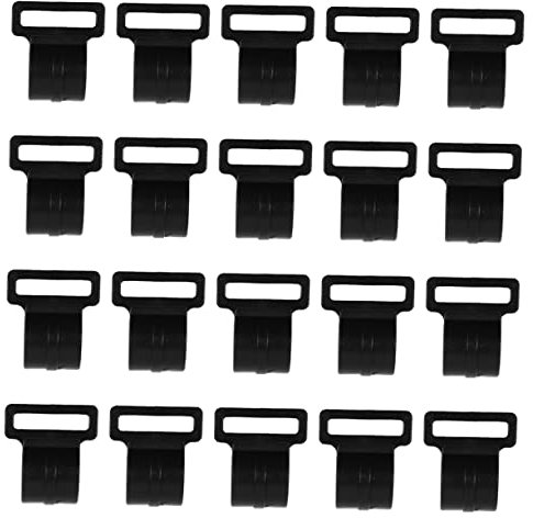 Milisten 1 Satz Zubehör Für Zeltstangen Zeltstangen-Clips Camping-zeltklammern Zeltspitzen Schwimmbad Campingpavillon C-Clip Für Markise Aus Kunststoff Innerer Bügelclip Plastik Black 30st
