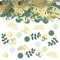 Happy 30th Birthday Confetti 15g 30th Anniversary Glitter Foil Table Decoration Sequins for 30 Years Birthday Table Confetti Party Decoration Green Gold