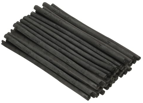 PATIKIL 4-5mm Willow Charcoal Sticks, 50 Pack Vine Sketch Drawing Charcoal Pencil Art Supplies for Sketching Shading Painting Artist Beginner Art Sketch，Black