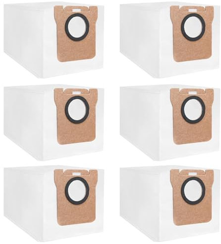 Lot de 6 Sacs D'aspirateur pour Dreame L10s Ultra / L10 Ultra / L20 Ultra / X40 Ultra/Xiaomi X10+ / Xiaomi X20+ Aspirateur, 2.5L Grande Capacité Sacs à Poussière de Remplacement