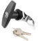 Lock, Door Lock T-Handle Canopy Replacement Matching Set T-Handles Tailgate for Trailer Canopy (Black)
