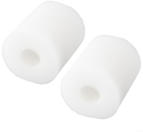 Cartucho de filtro de espuma premium para amantes del agua, 2 unidades, compatible con Intex H (blanco)
