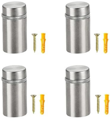 Paquet 4 Fixes En Verre En Verre En Acier Inoxydable Robustes