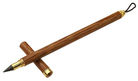 Penna Everlasting in legno, ricaricabile, senza inchiostro, senza affilatura, matita per schizzi per bambini, studenti, scrittura e disegno, eterna, con gomma, matita sostituibile, in metallo, senza