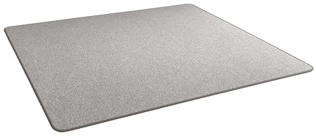 Internethandel Pfordt Teppich Läufer Grau, 100x150 cm, Kurzflor | Teppichläufer aus 100 % Polypropylen, Kurzflor-Schlingenware mit Vlies-Rücken, für Wohnräume, Küche und Flur