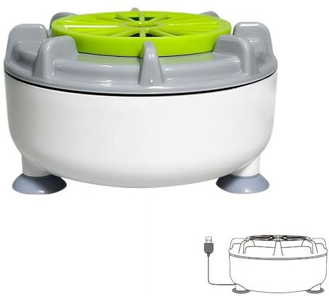 Lavadora portátil de frutas y verduras, limpiador ultrasónico de productos con carga inalámbrica recargable por USB, purificador impermeable para carne, granos, vajilla (purificación + vibración)