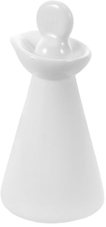 Flacon Compte-gouttes D’ Essentielle Vintage en Céramique 70ml Blanc | Design Japonerie Élégant, Fermeture Avancée, Usage Voyage, pour Parfum ou Capillaire